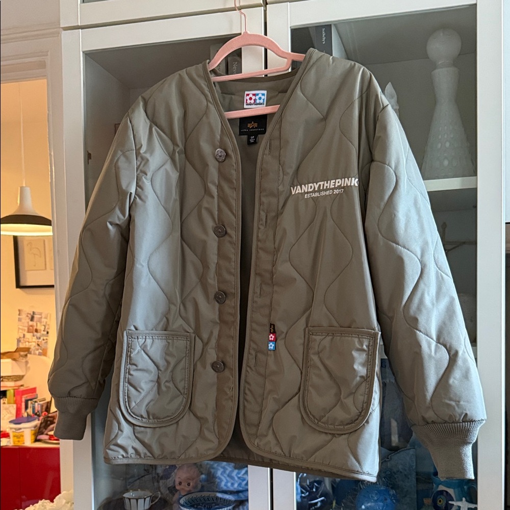 VandyThePink x Alpha Industries Olive Bomber Jacket